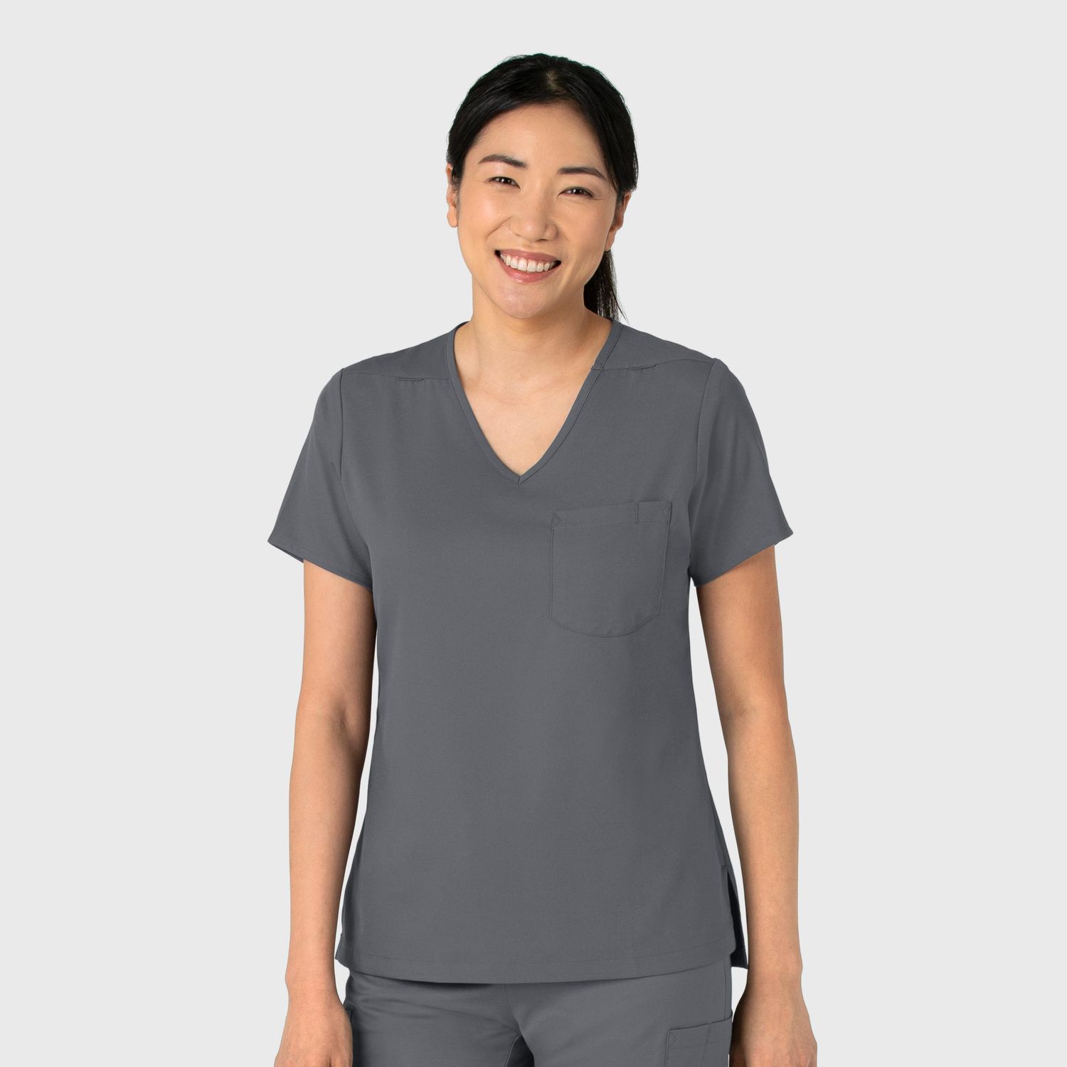 Casacca donna 6151 scollo a V pewter
