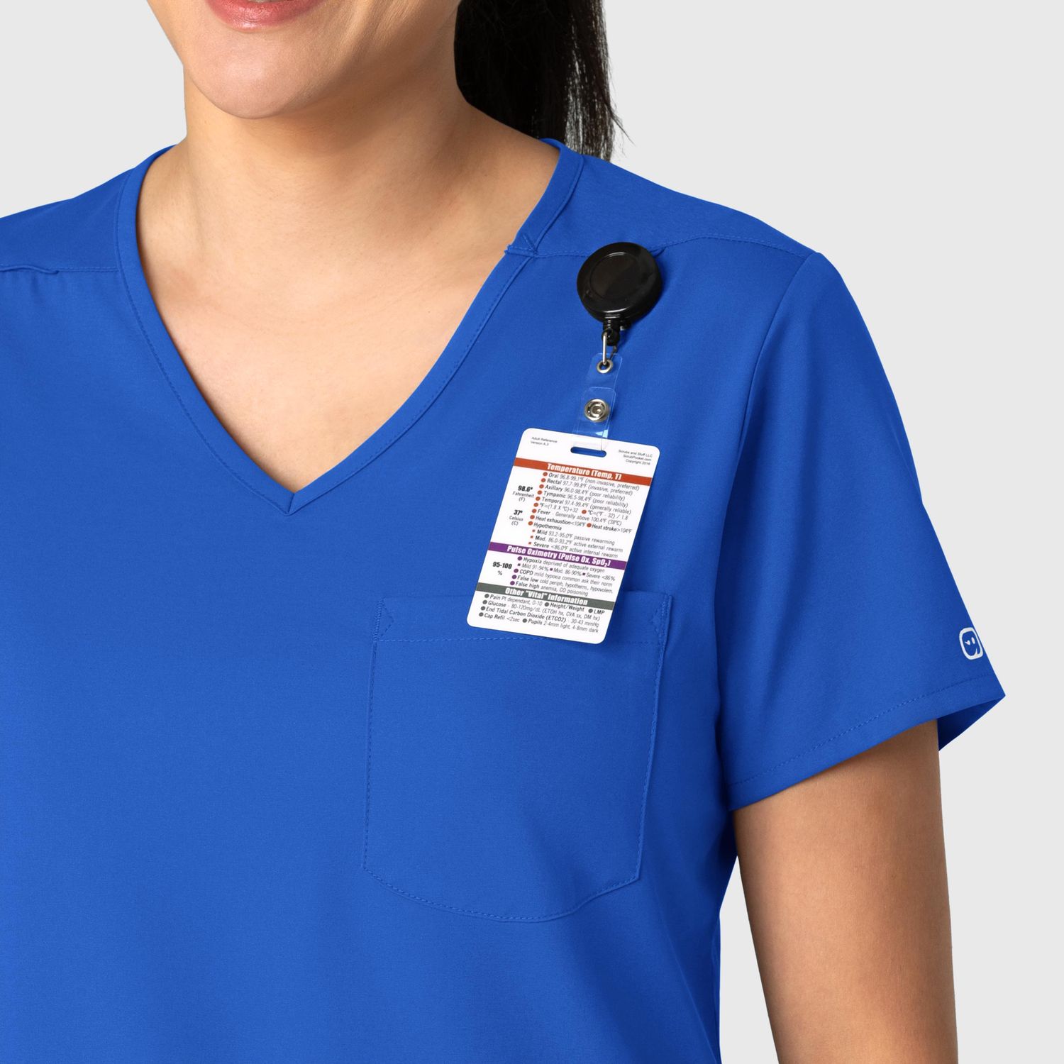 Casacca donna 6151 scollo a V royal blue