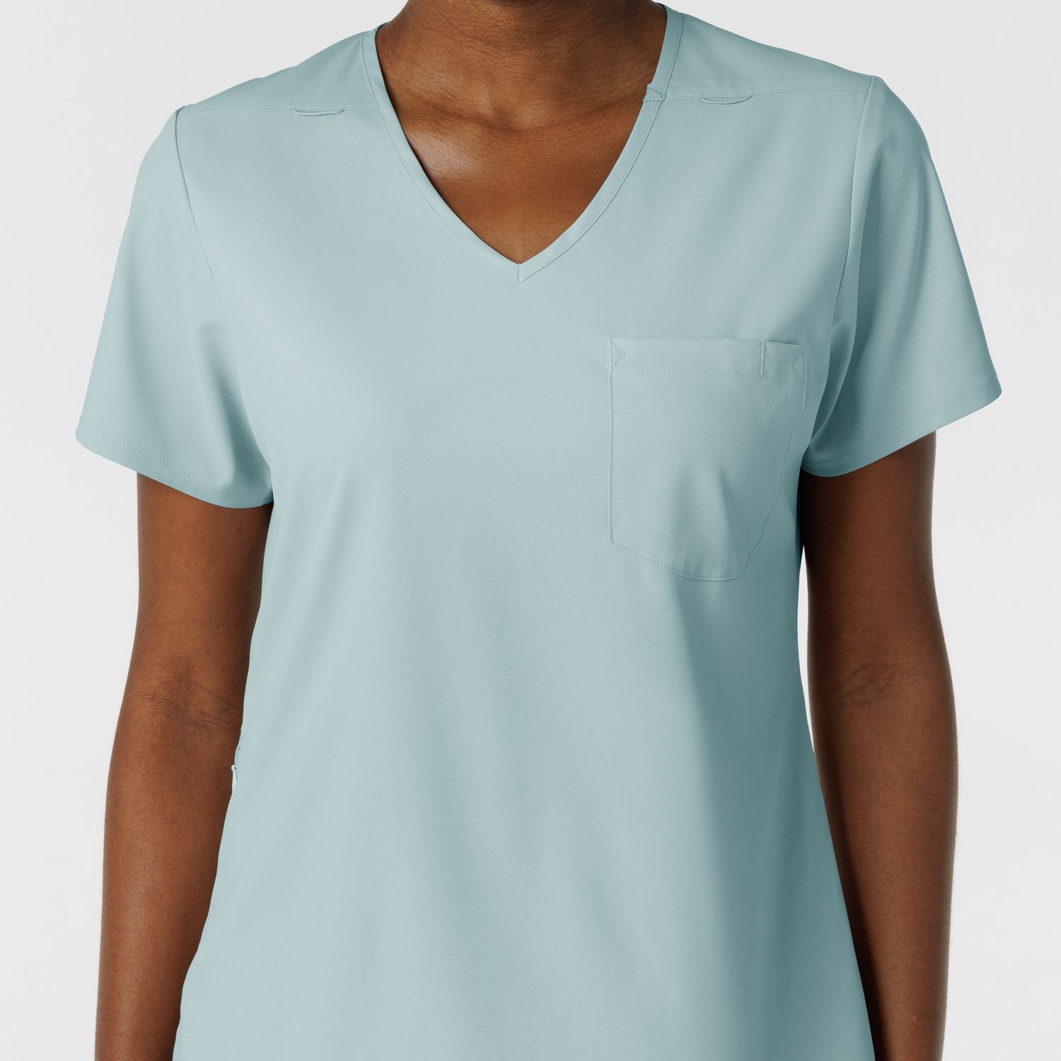 Casacca donna 6151 scollo a V sky blue