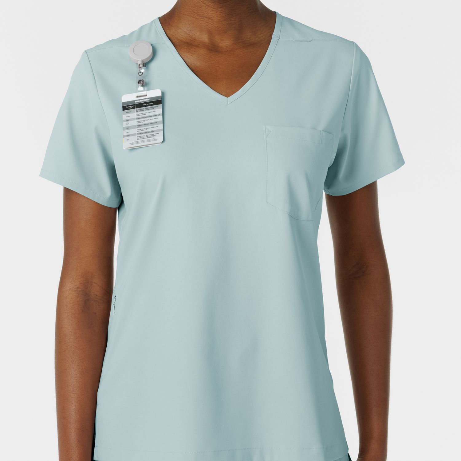Casacca donna 6151 scollo a V sky blue