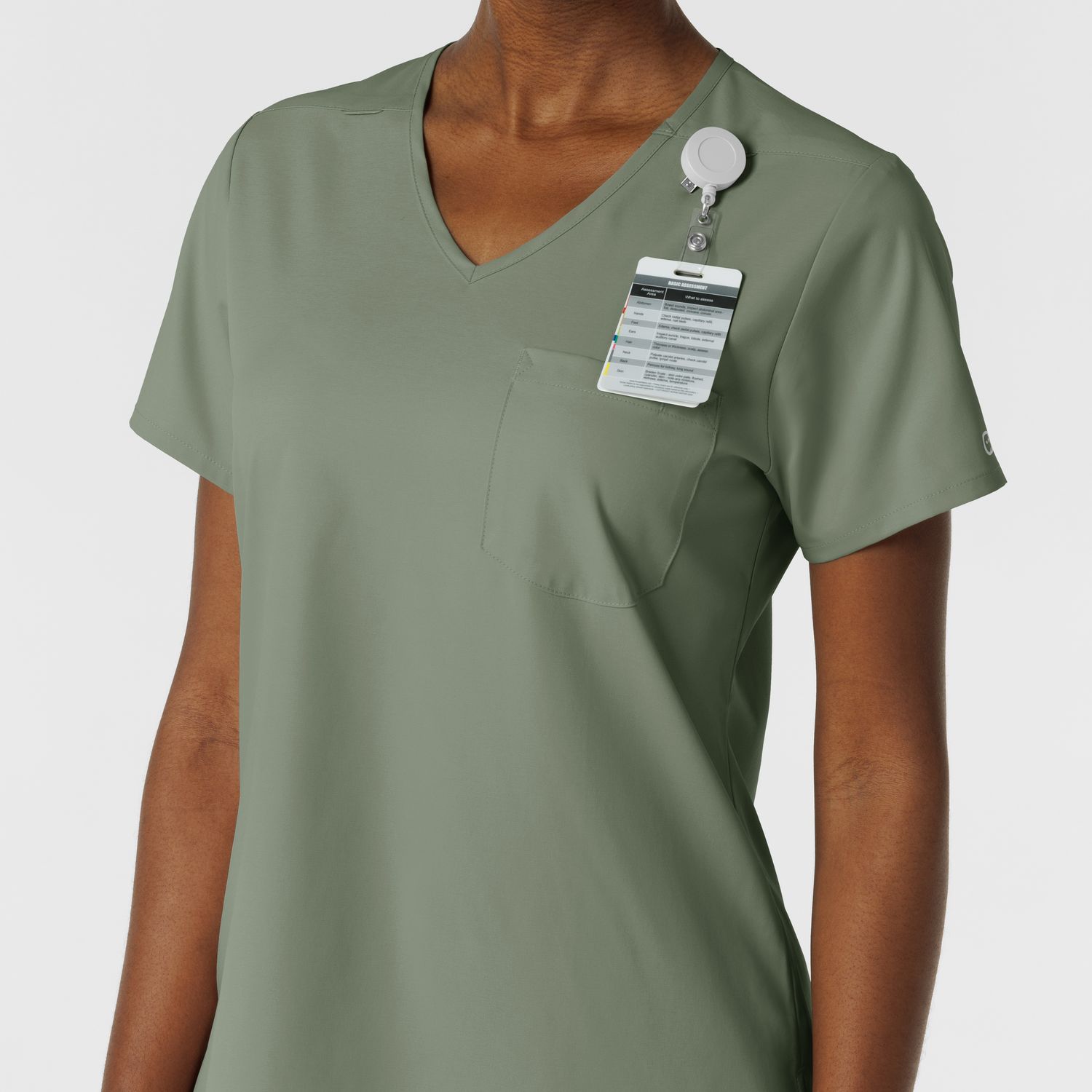 Casacca donna 6151 scollo a V sage