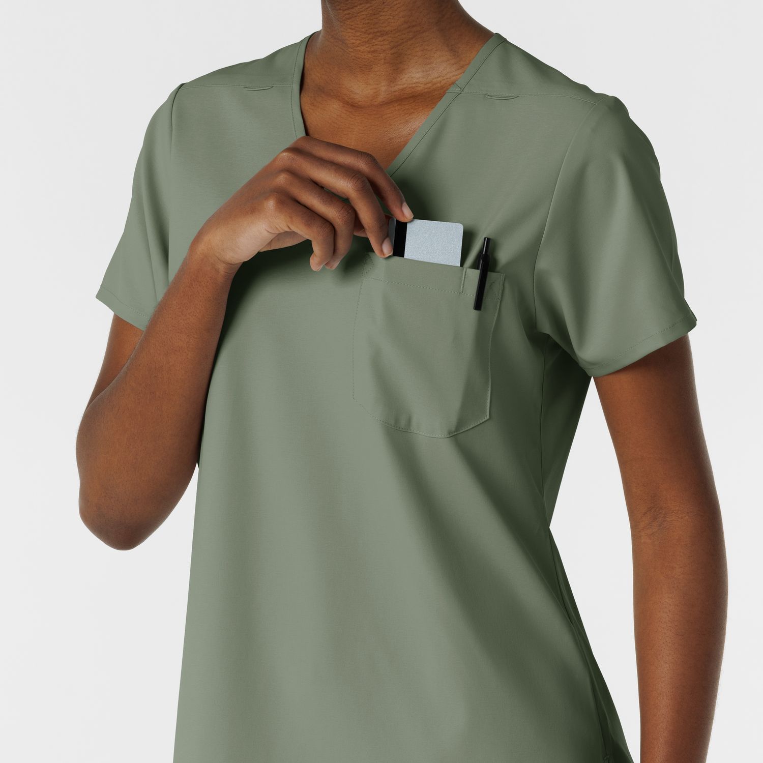 Casacca donna 6151 scollo a V sage