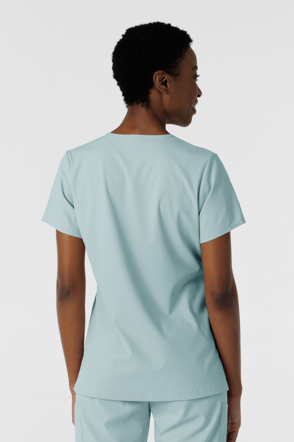 Casacca donna 6151 scollo a V sky blue