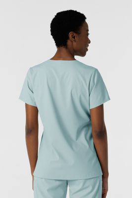 Casacca donna 6151 scollo a V sky blue