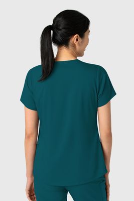 Casacca donna 6251 scollo a V caribbean blue