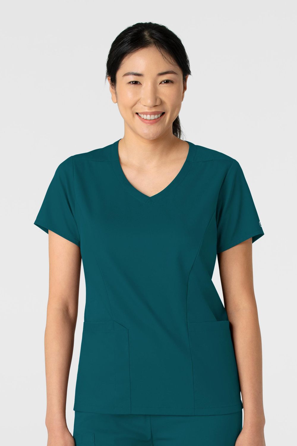 Casacca donna 6251 scollo a V caribbean blue