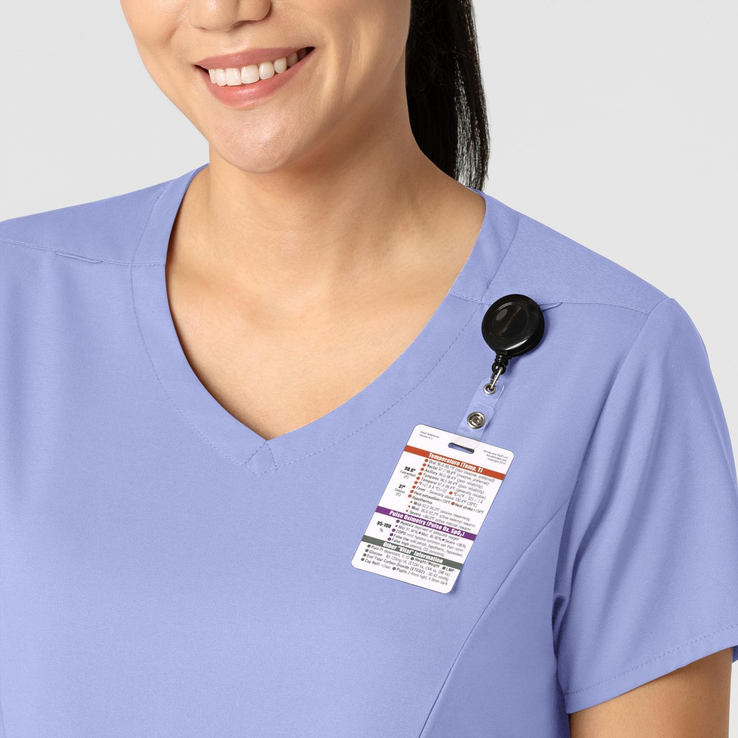 Casacca donna 6251 scollo a V ceil blue