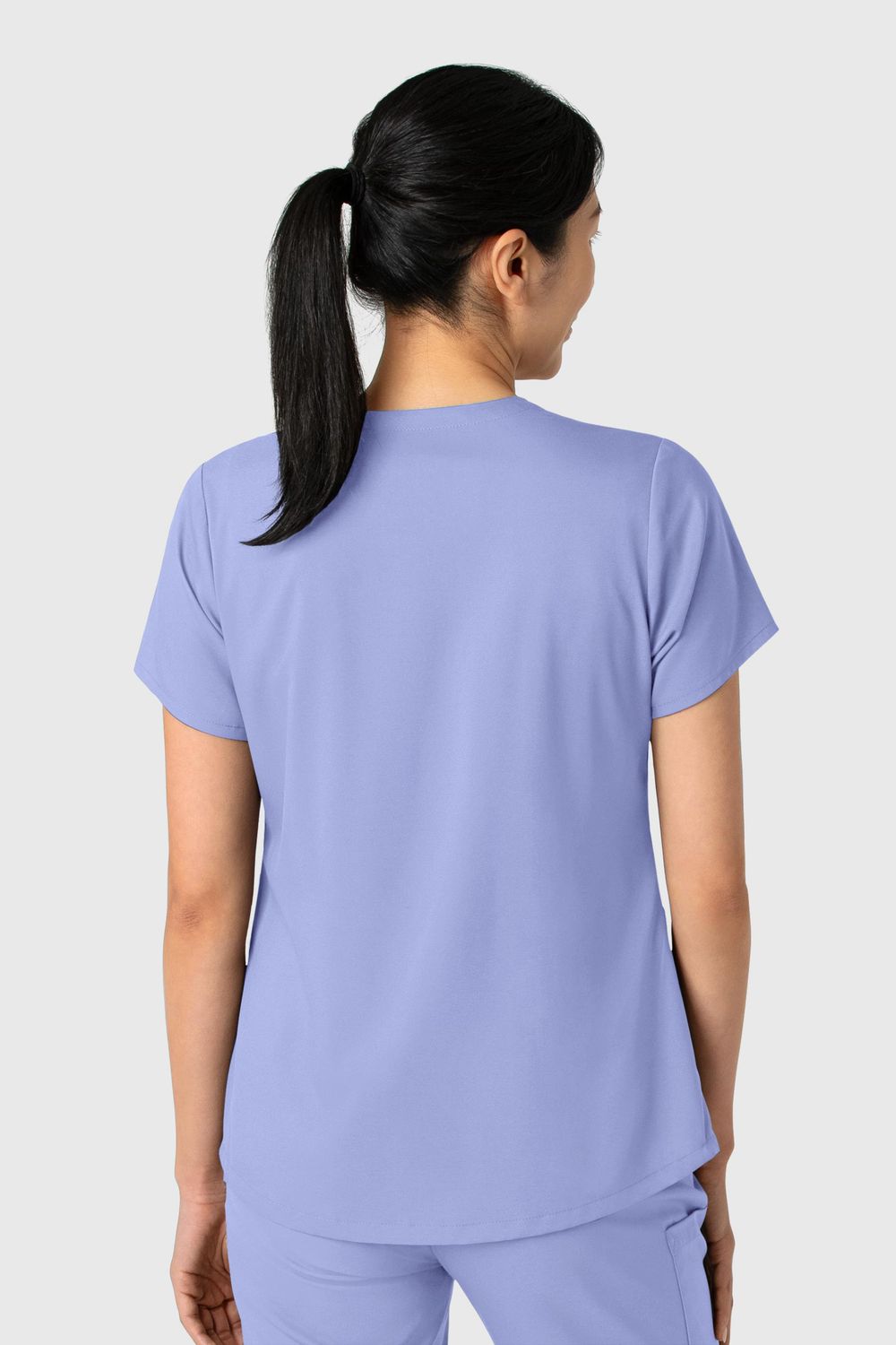 Casacca donna 6251 scollo a V ceil blue