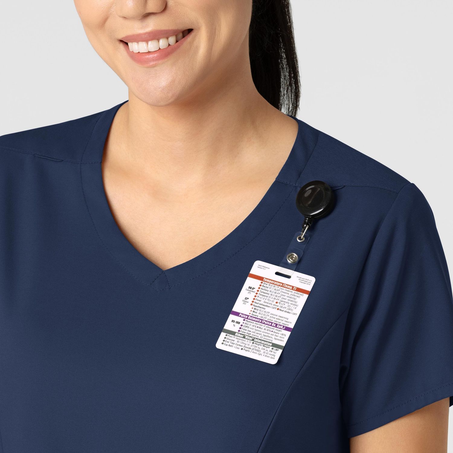 Casacca donna 6251 scollo a V navy blue