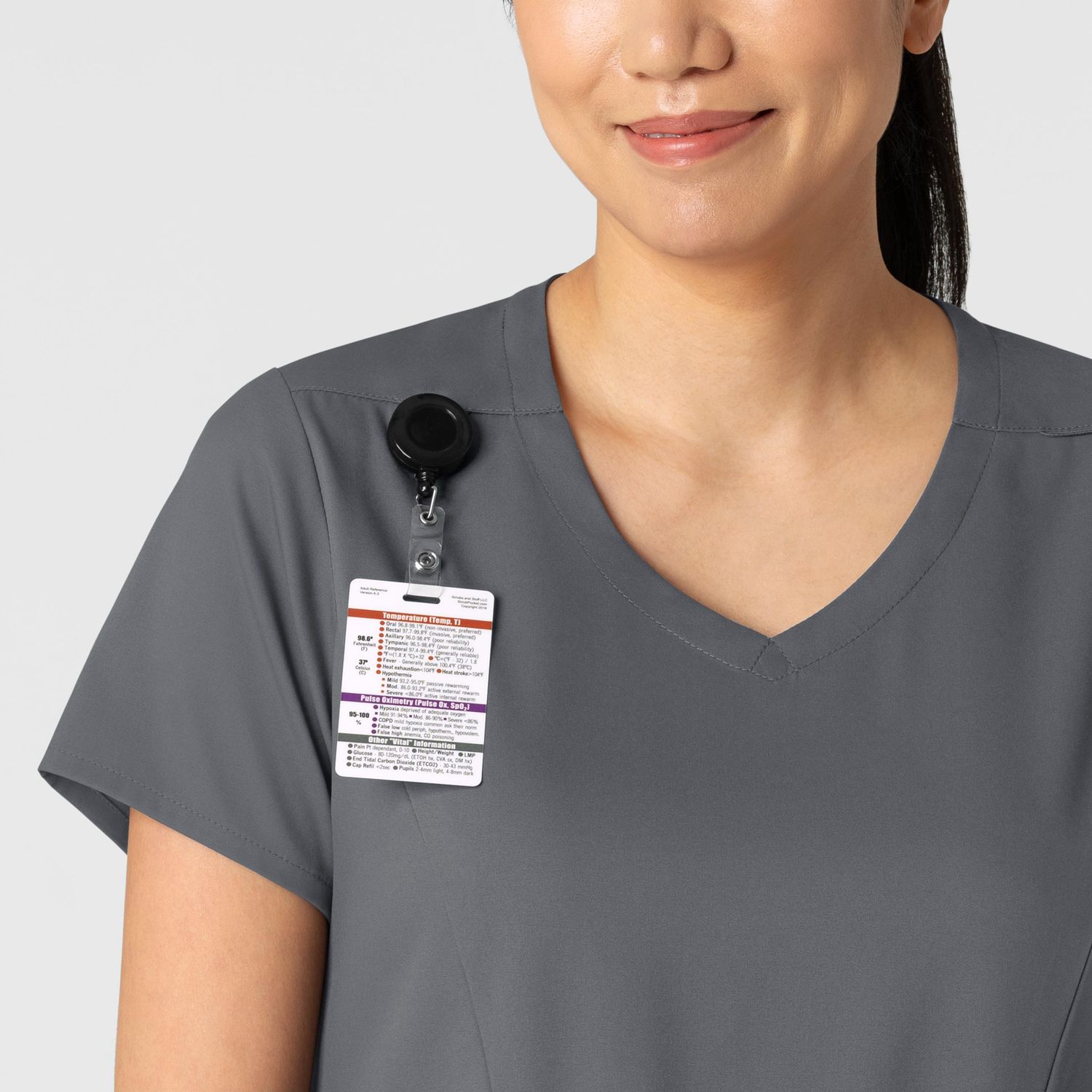Casacca donna 6251 scollo a V pewter