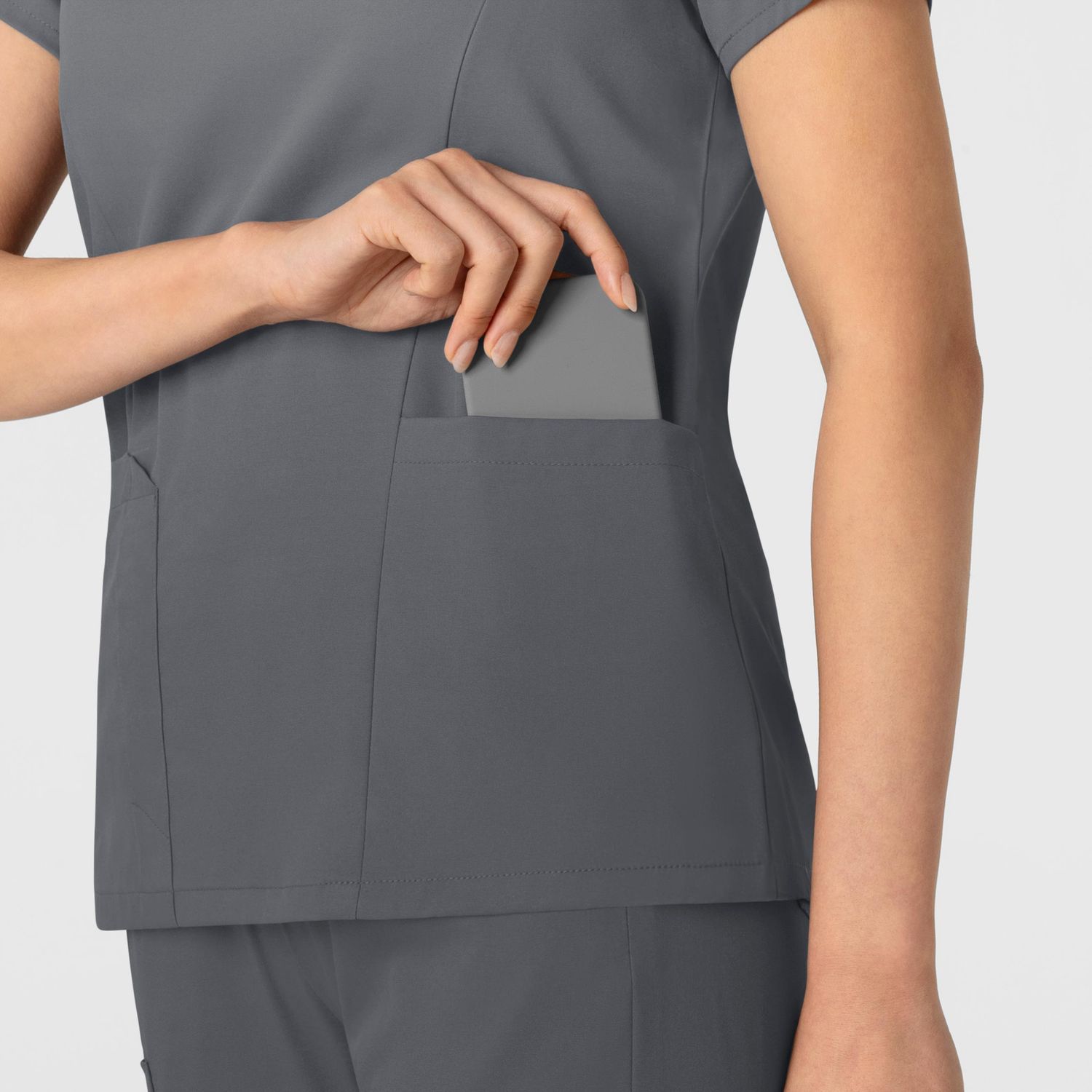 Casacca donna 6251 scollo a V pewter