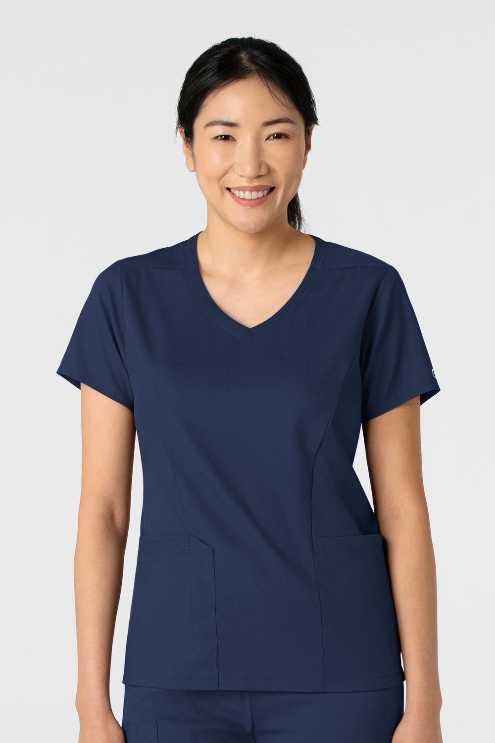 Casacca donna 6251 scollo a V navy blue