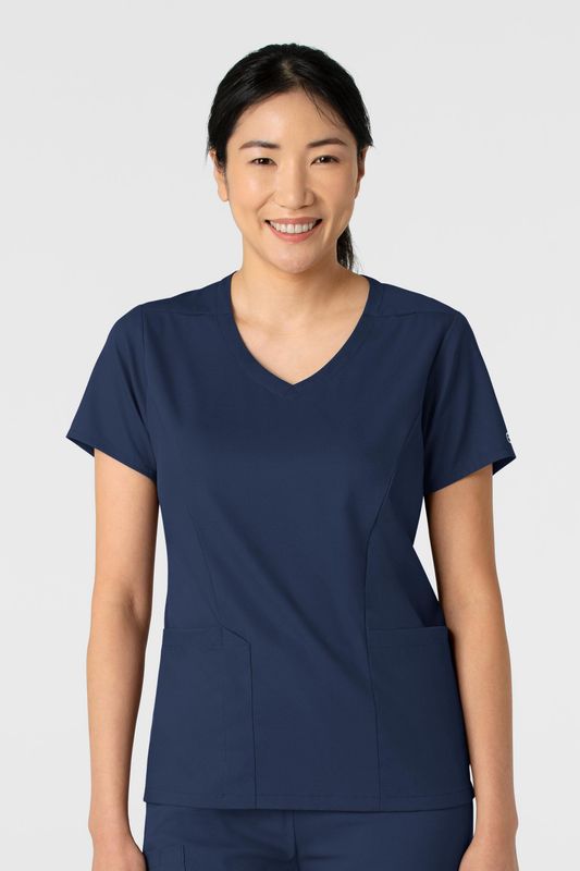 Casacca donna 6251 scollo a V navy blue