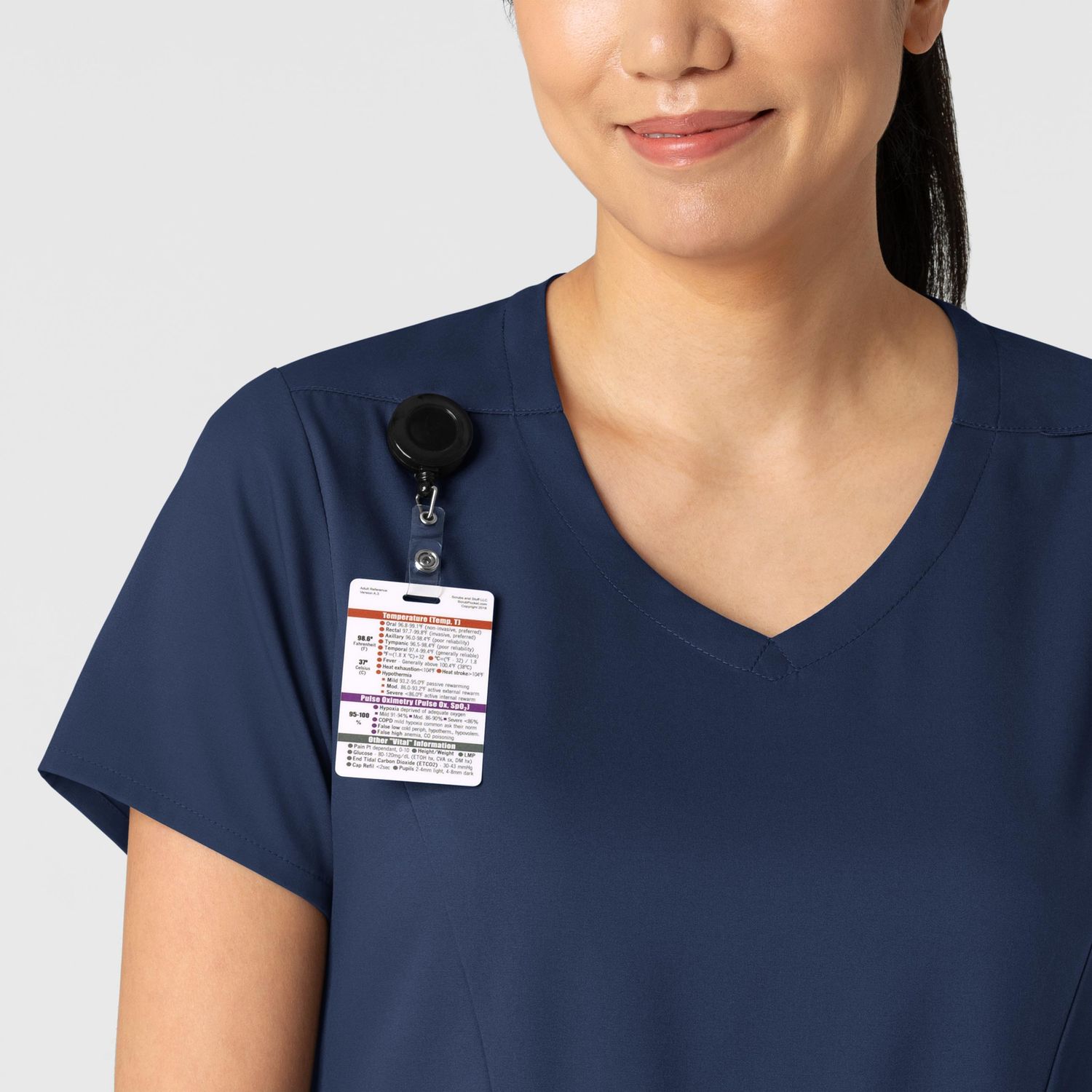 Casacca donna 6251 scollo a V navy blue