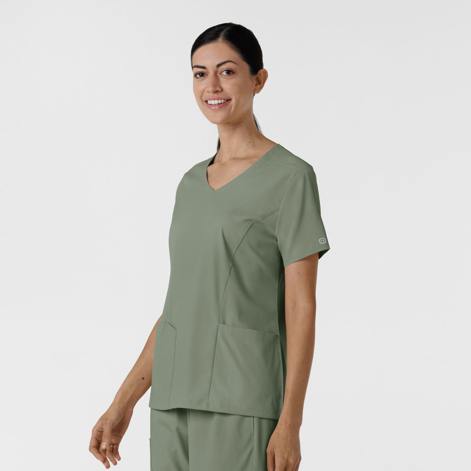 Casacca donna 6251 scollo a V sage