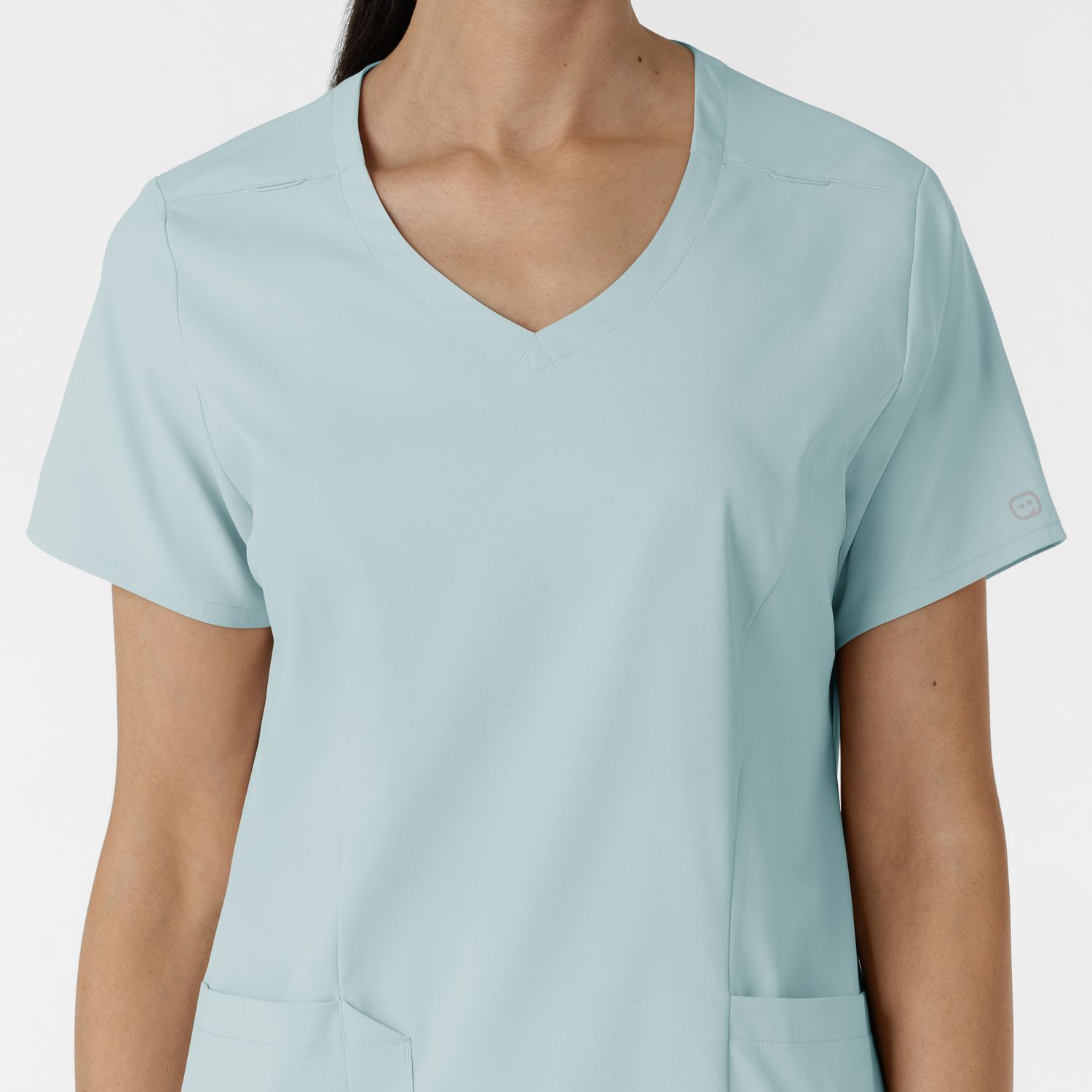 Casacca donna 6251 scollo a V sky blue