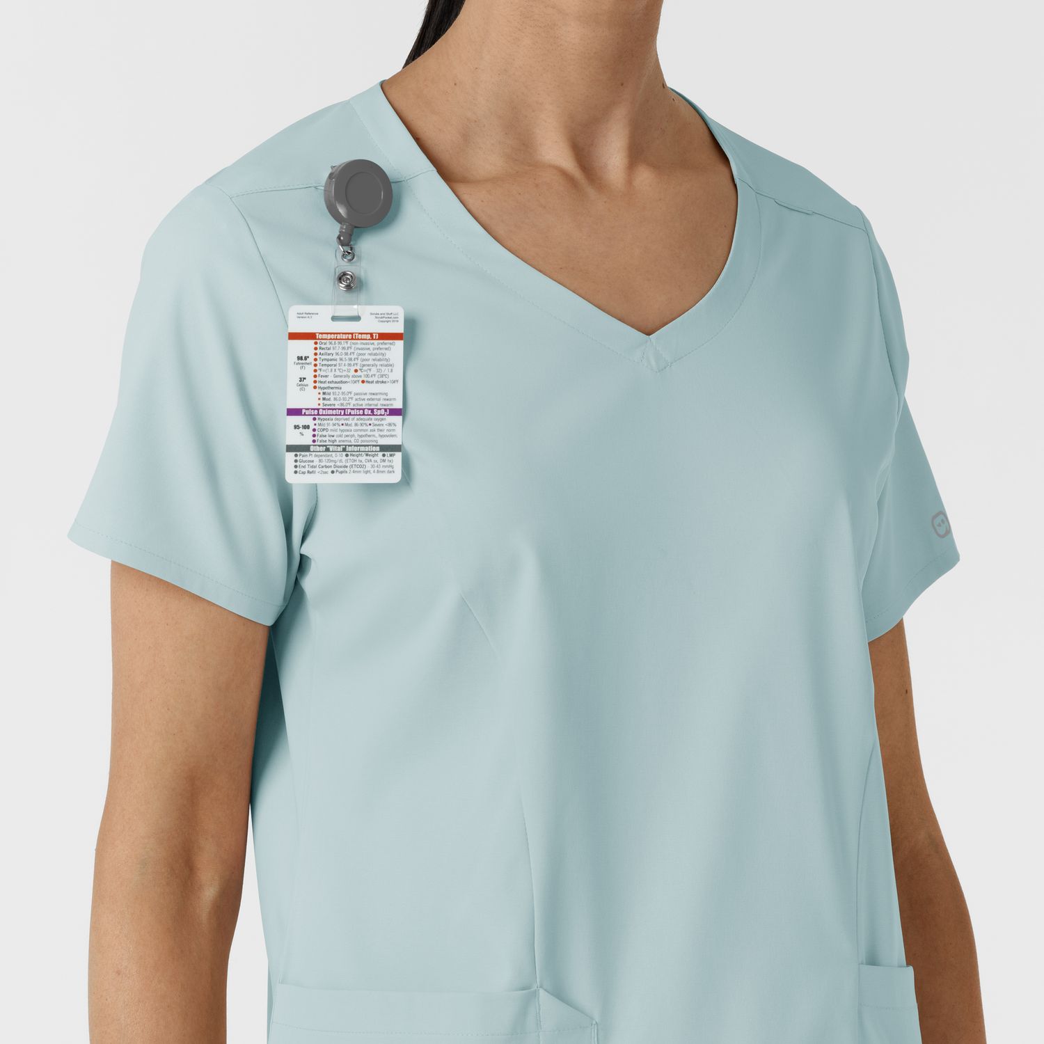 Casacca donna 6251 scollo a V sky blue