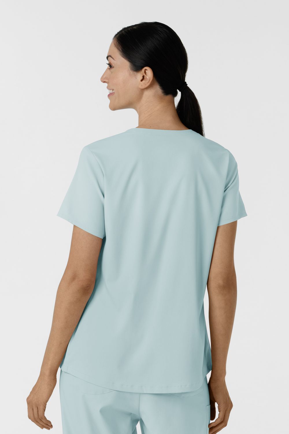 Casacca donna 6251 scollo a V sky blue
