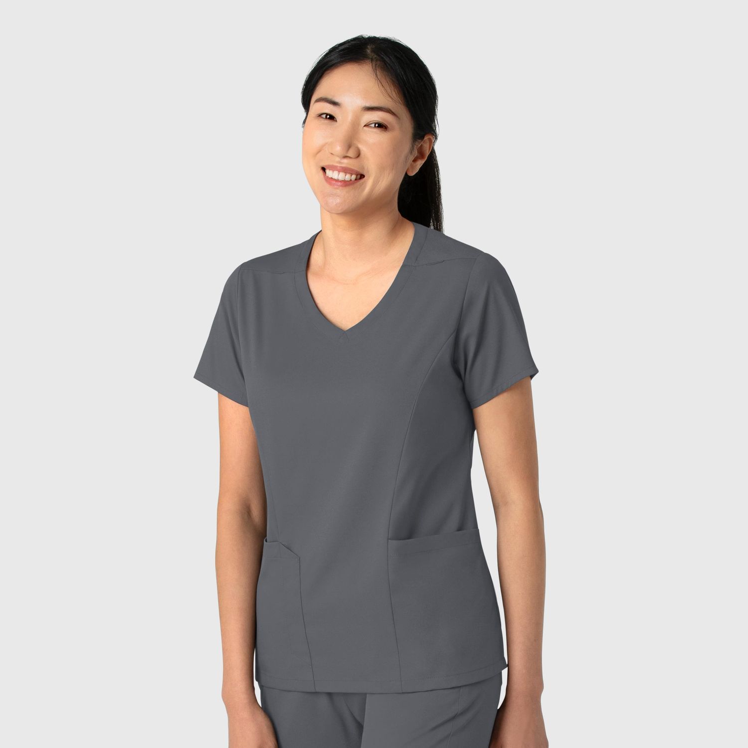 Casacca donna 6251 scollo a V pewter
