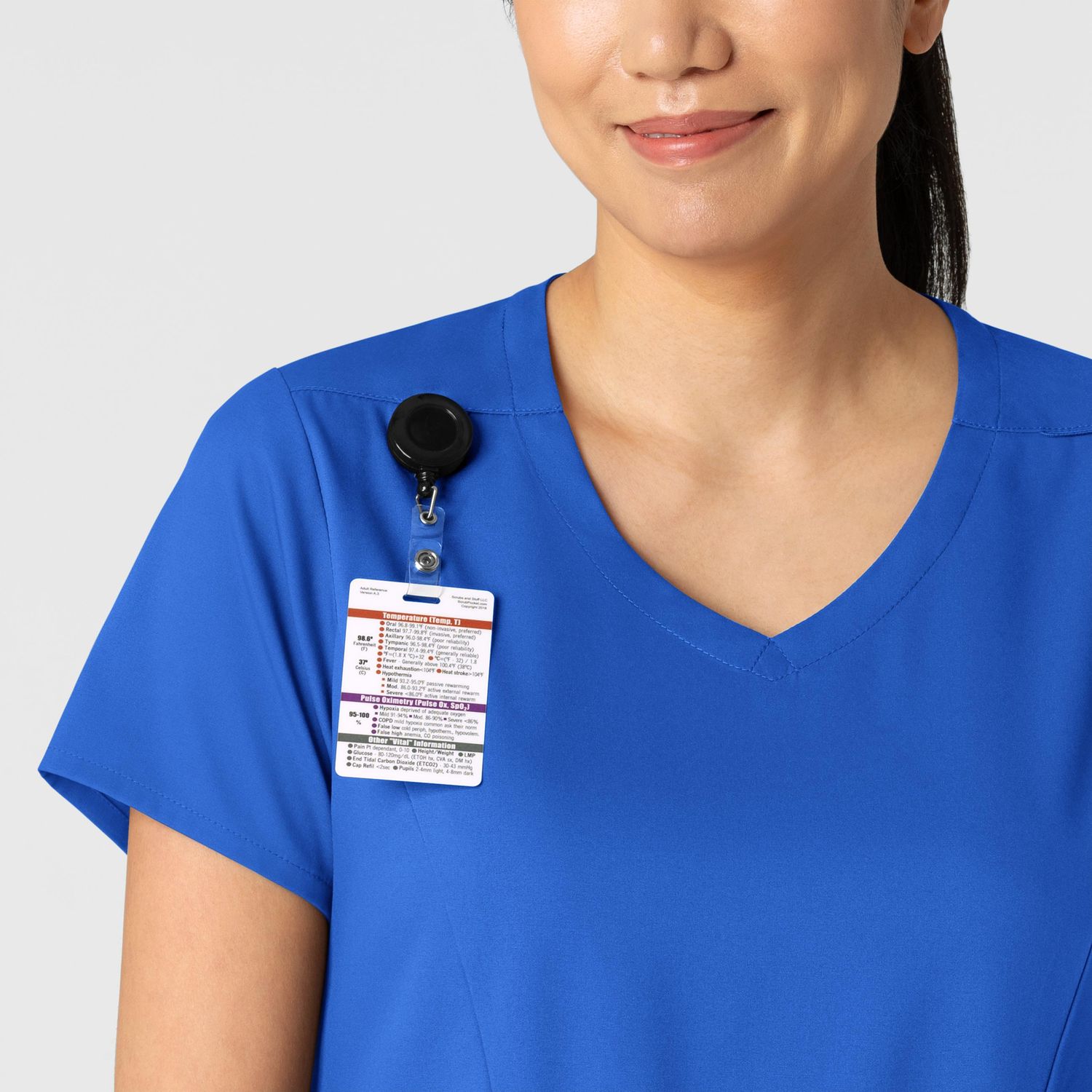 Casacca donna 6251 scollo a V royal blue