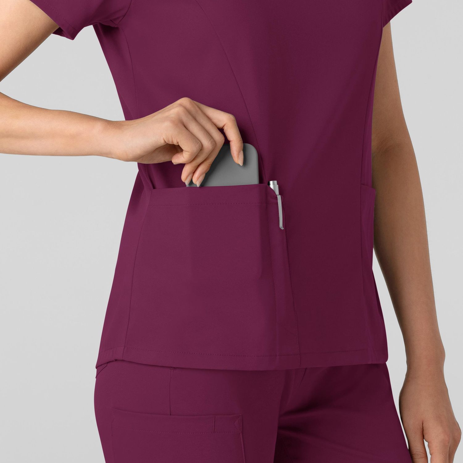 Casacca donna 6251 scollo a V wine