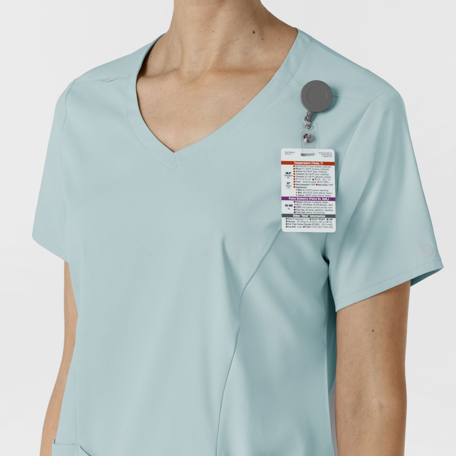 Casacca donna 6251 scollo a V sky blue