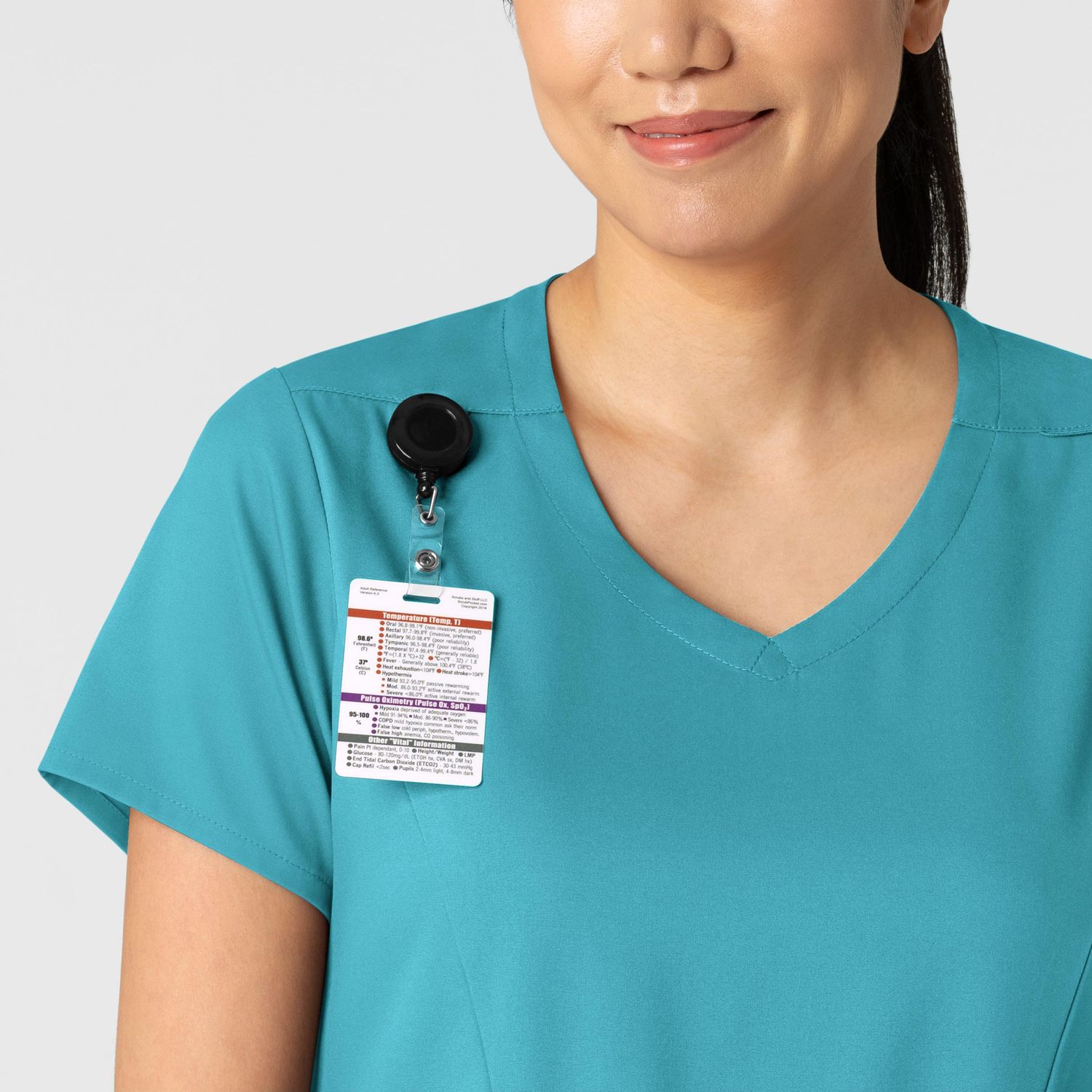 Casacca donna 6251 scollo a V teal blue