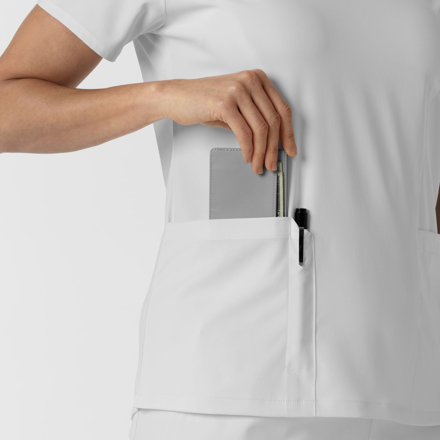 Casacca donna 6251 scollo a V white