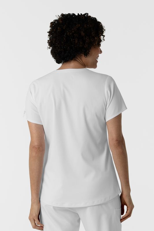 Casacca donna 6251 scollo a V white