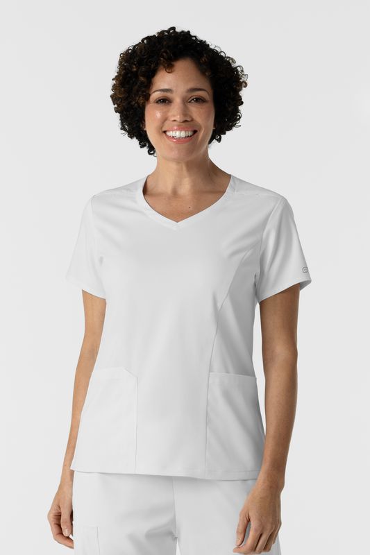 Casacca donna 6251 scollo a V white