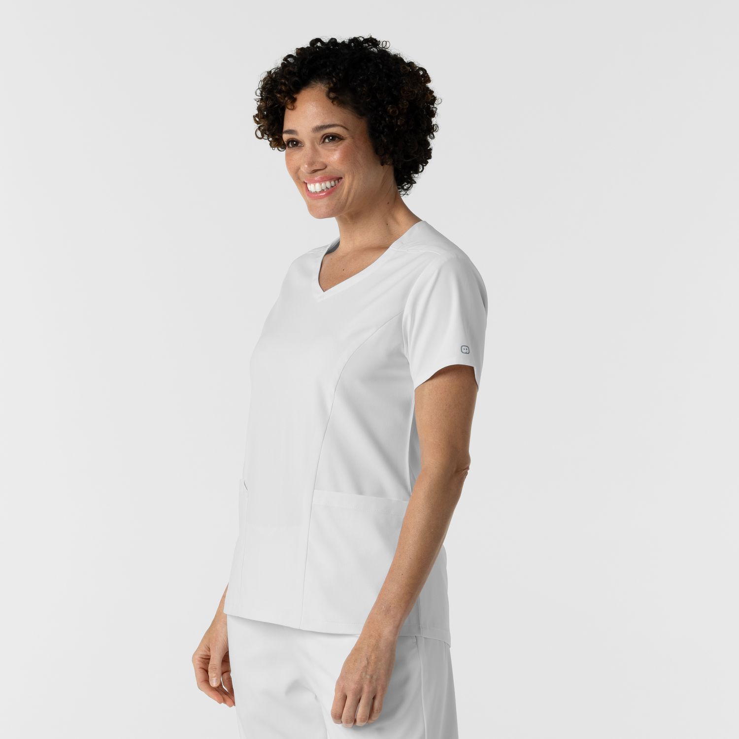 Casacca donna 6251 scollo a V white