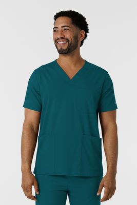 Casacca uomo 6351 scollo a V caribbean blue