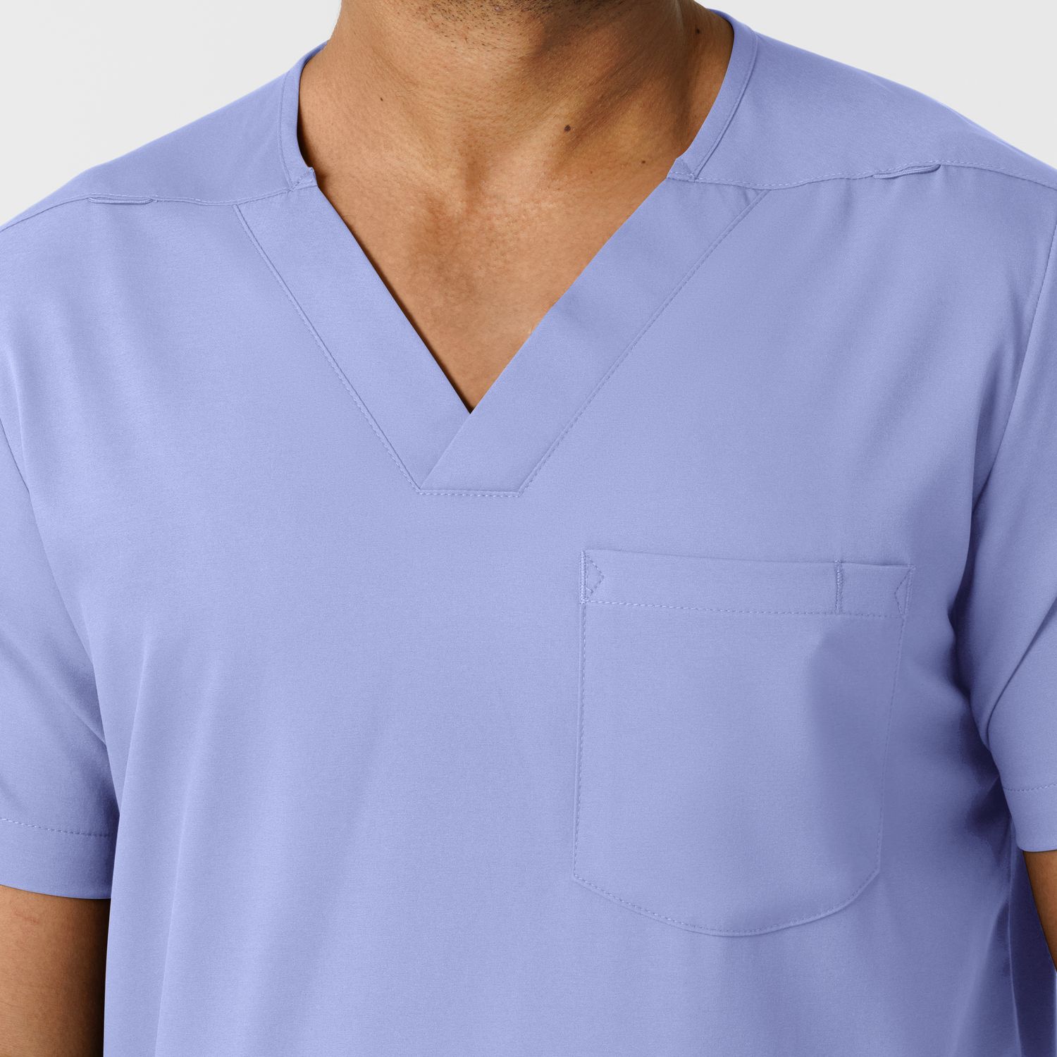 Casacca uomo 6351 scollo a V ceil blue