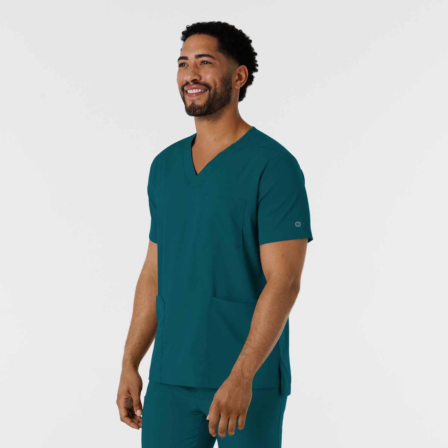 Casacca uomo 6351 scollo a V caribbean blue