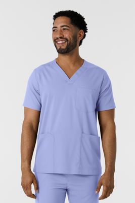 Casacca uomo 6351 scollo a V ceil blue