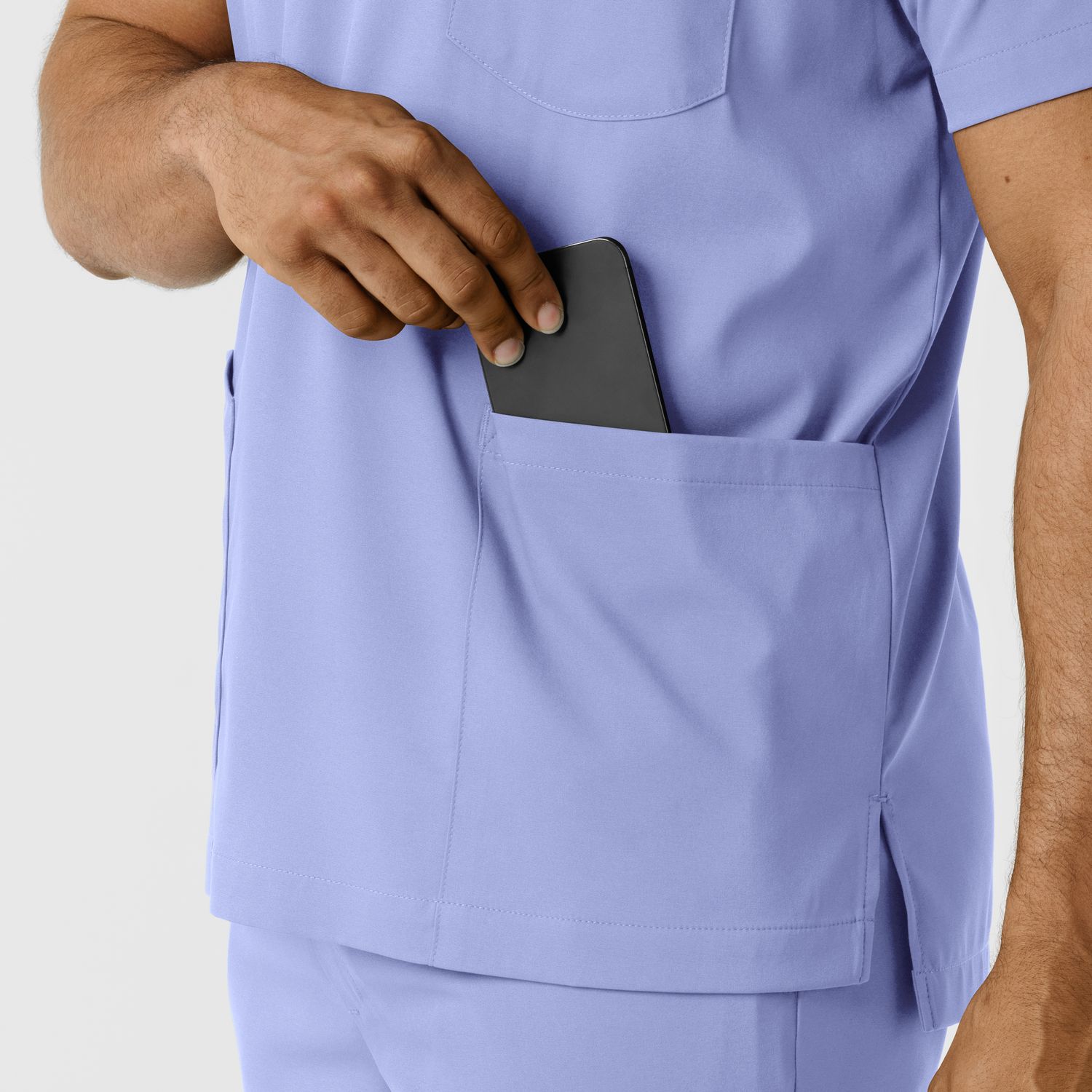 Casacca uomo 6351 scollo a V ceil blue