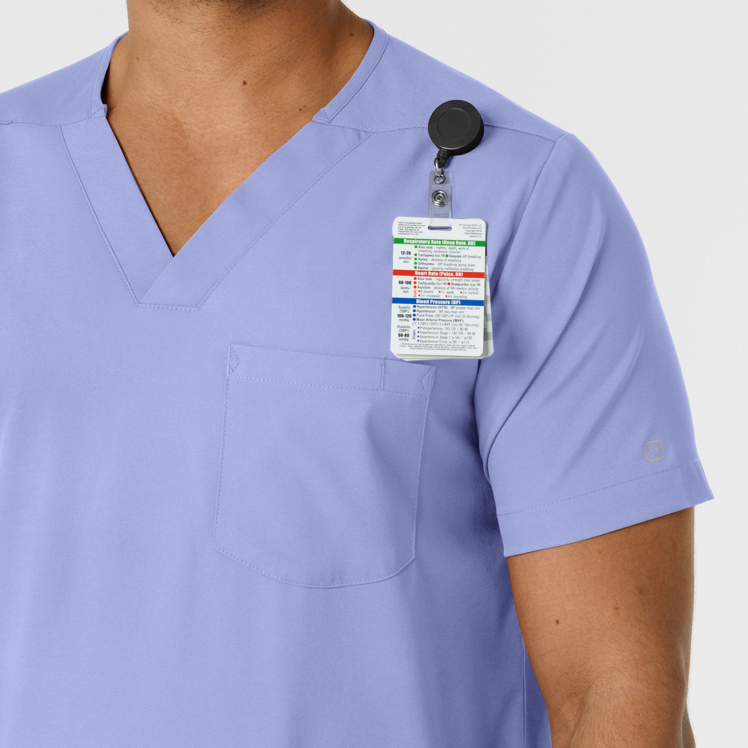 Casacca uomo 6351 scollo a V ceil blue