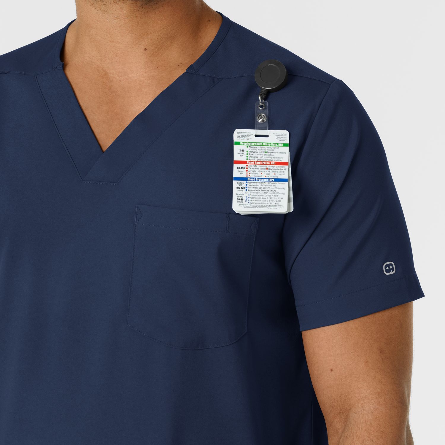 Casacca uomo 6351 scollo a V navy blue
