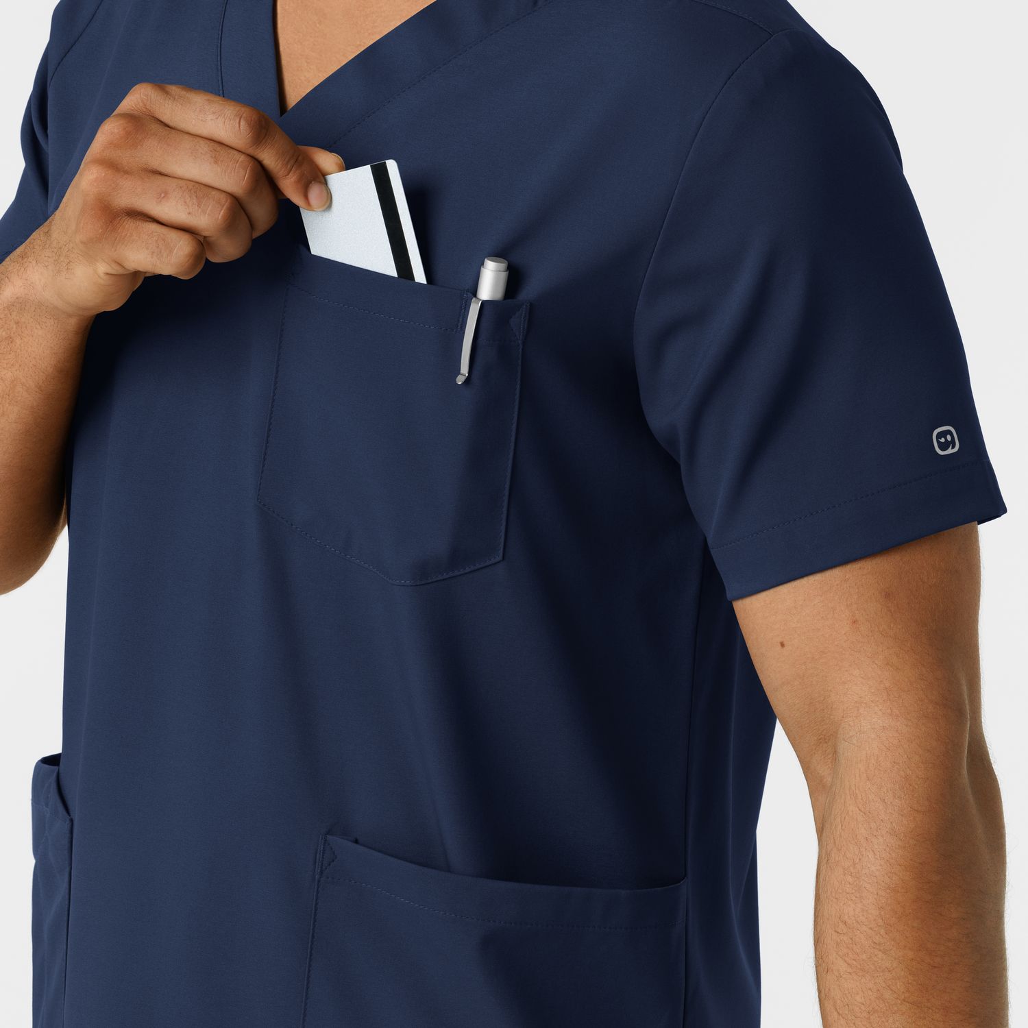 Casacca uomo 6351 scollo a V navy blue