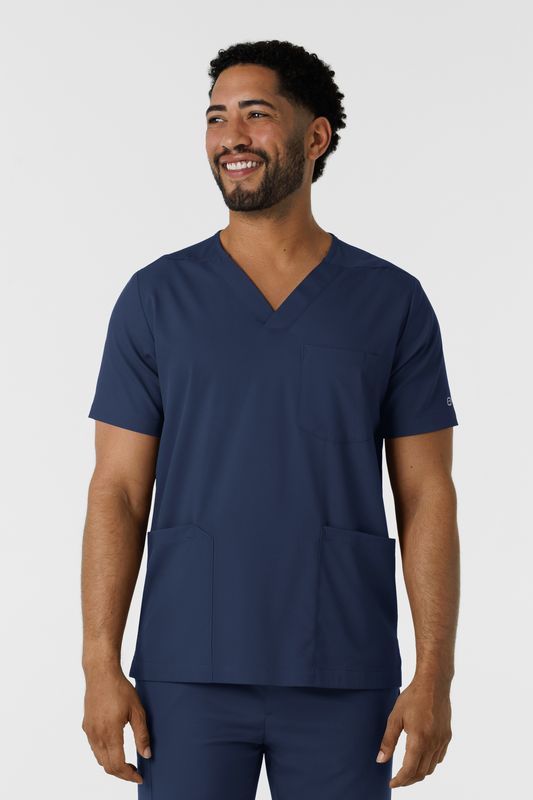 Casacca uomo 6351 scollo a V navy blue