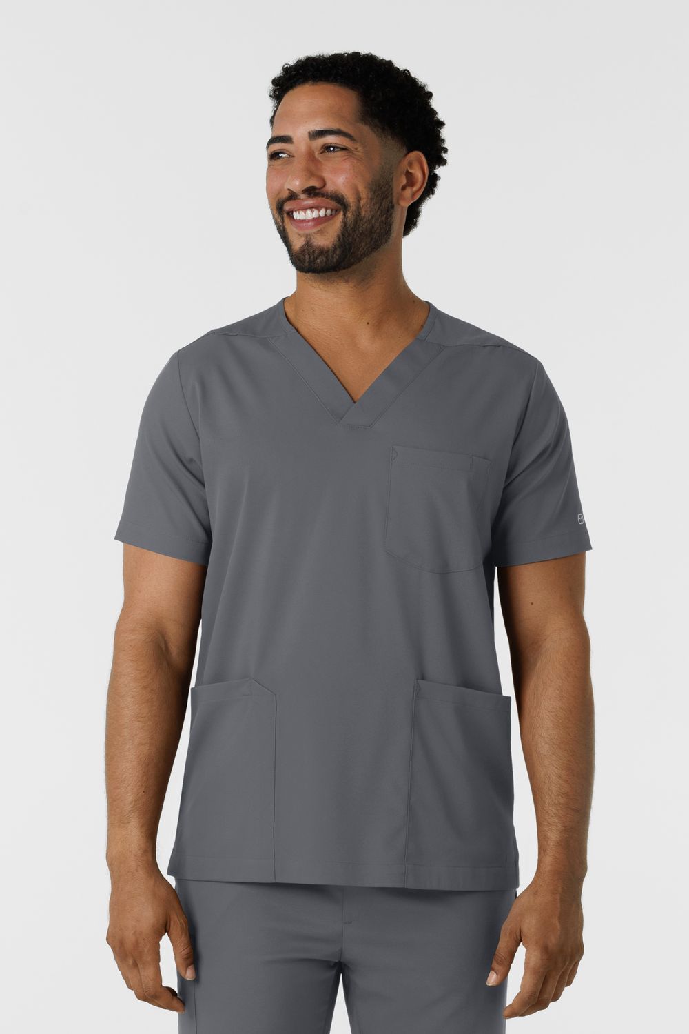 Casacca uomo 6351 scollo a V pewter