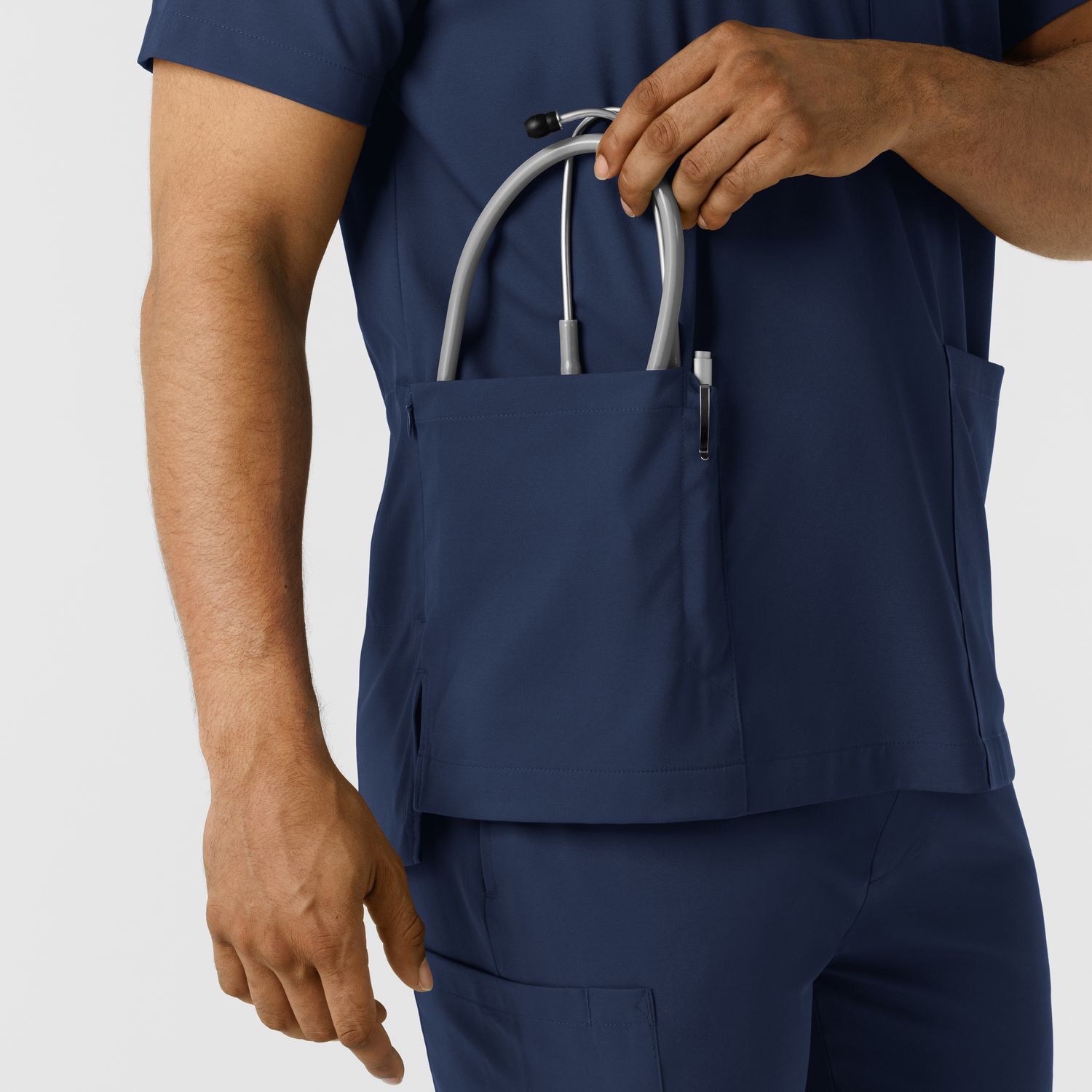 Casacca uomo 6351 scollo a V navy blue
