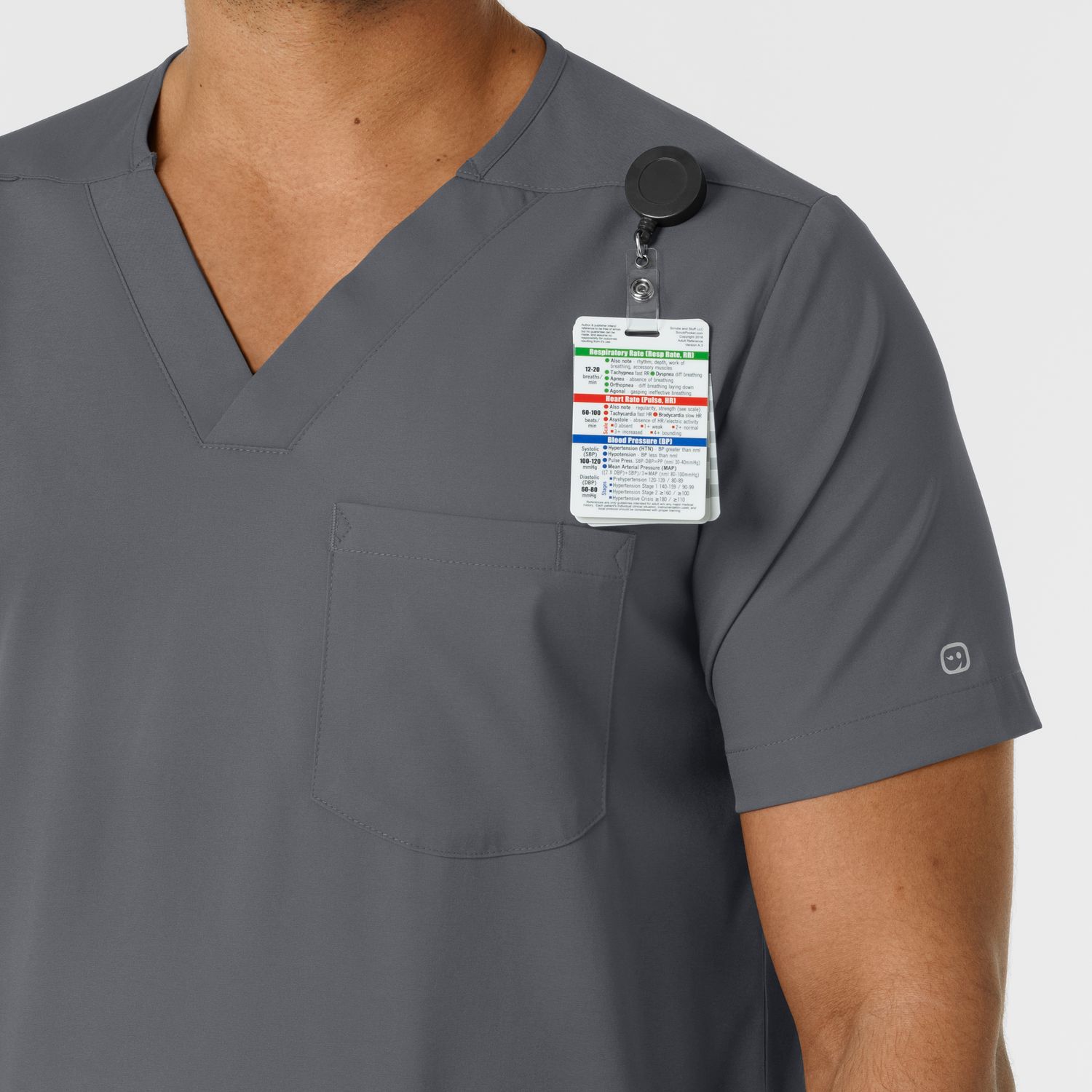 Casacca uomo 6351 scollo a V pewter