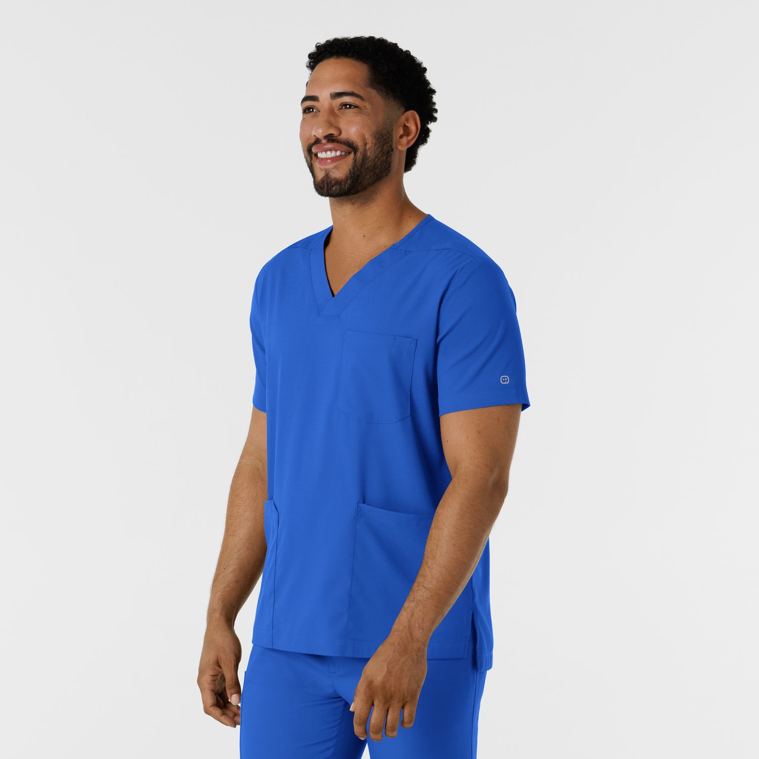 Casacca uomo 6351 scollo a V royal blue