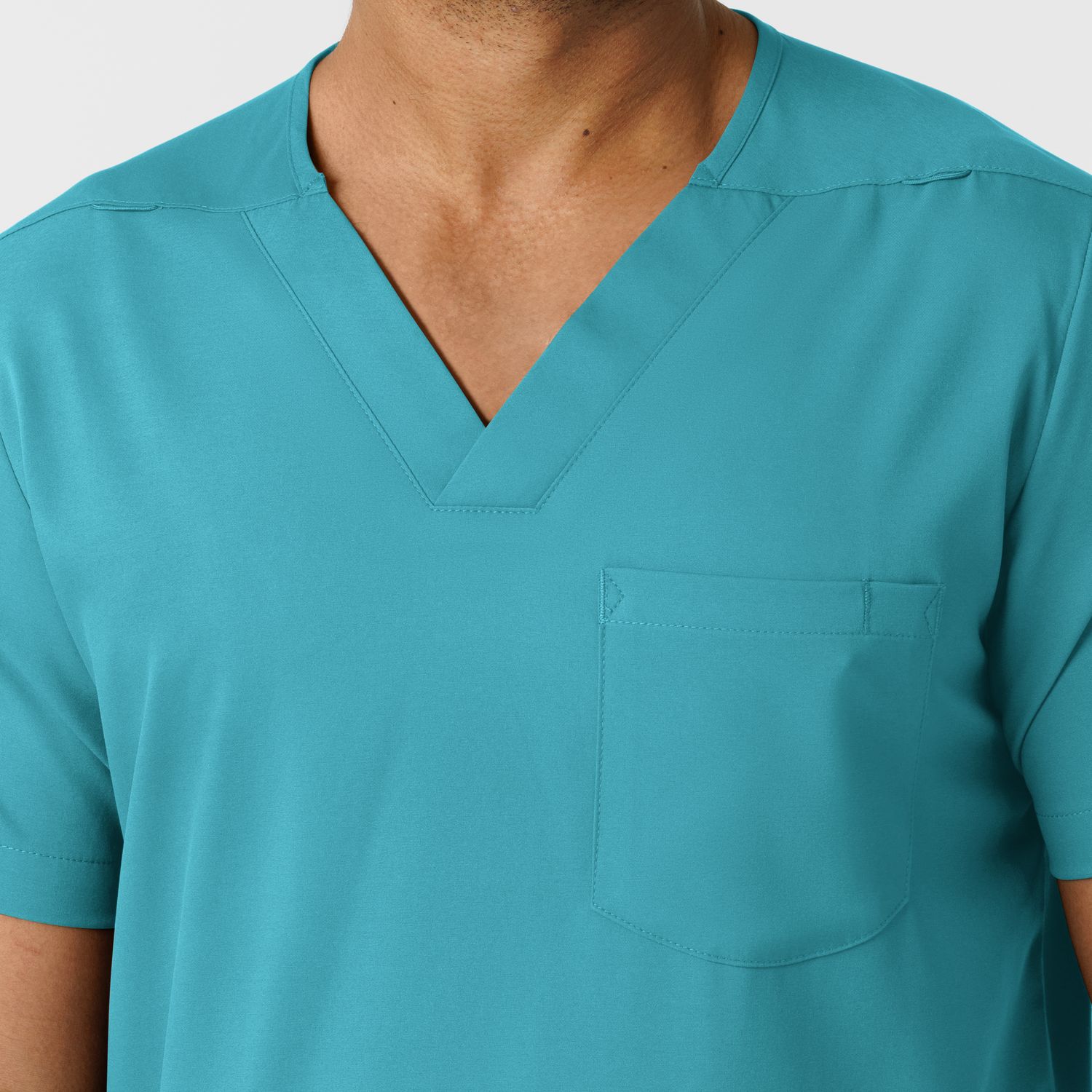 Casacca uomo 6351 scollo a V teal blue