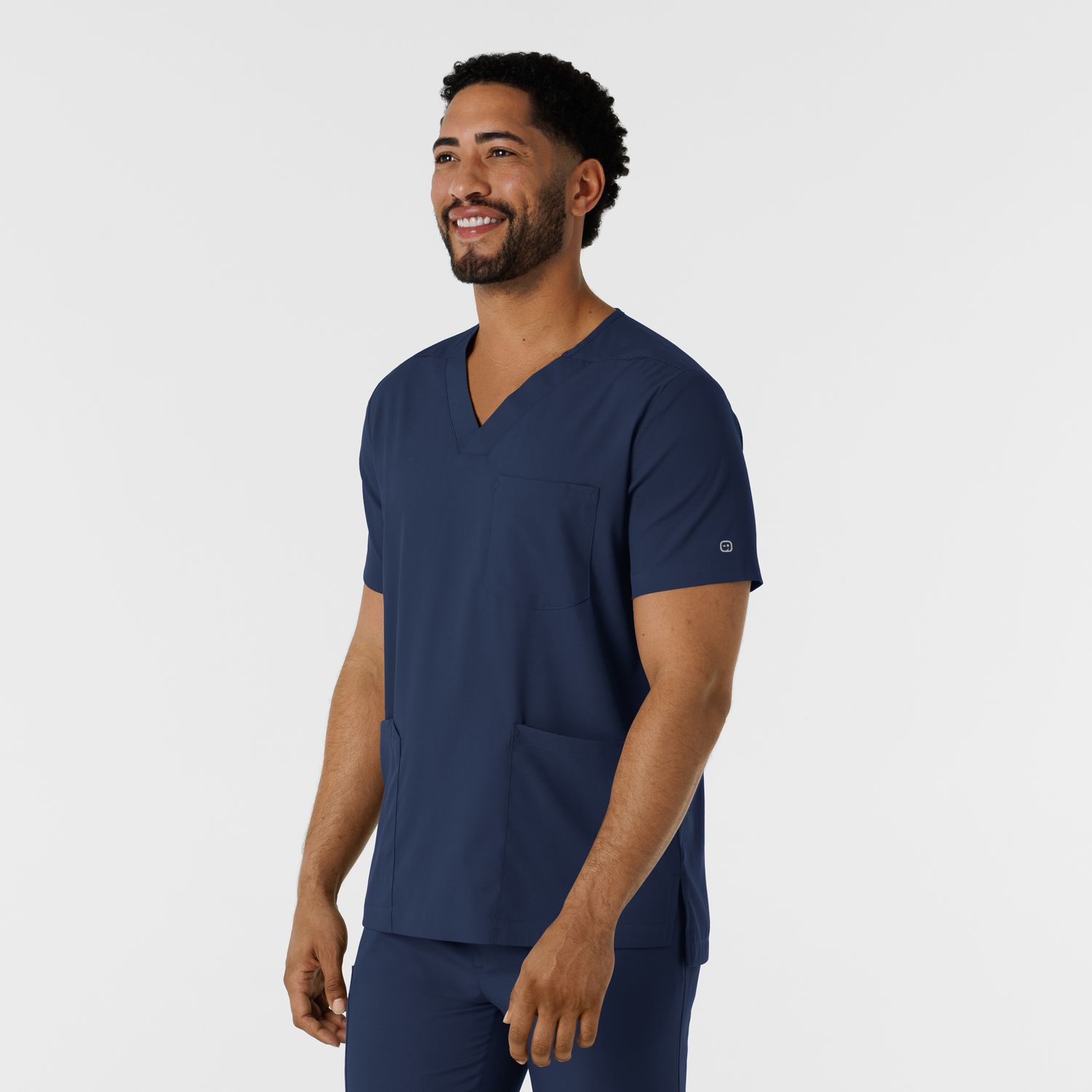 Casacca uomo 6351 scollo a V navy blue