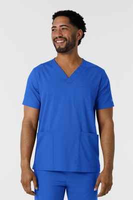 Casacca uomo 6351 scollo a V royal blue