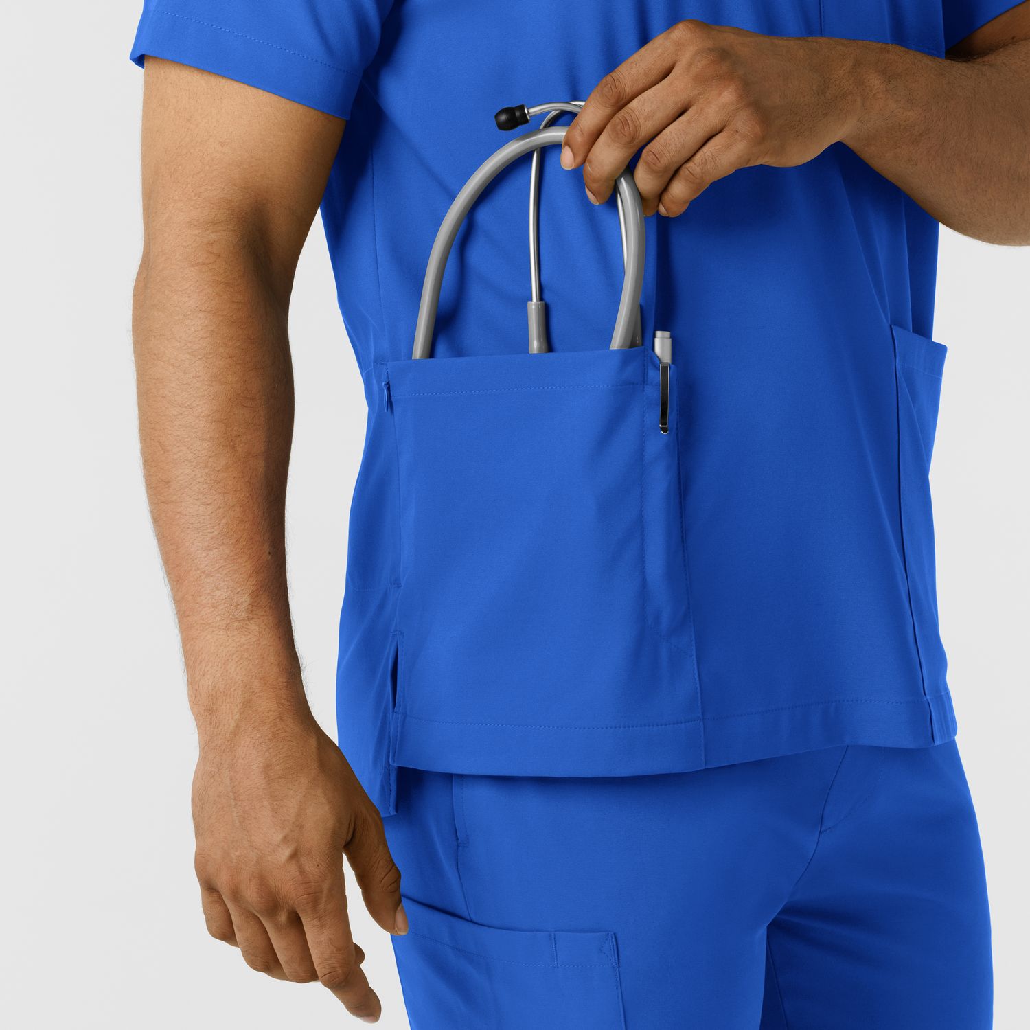 Casacca uomo 6351 scollo a V royal blue