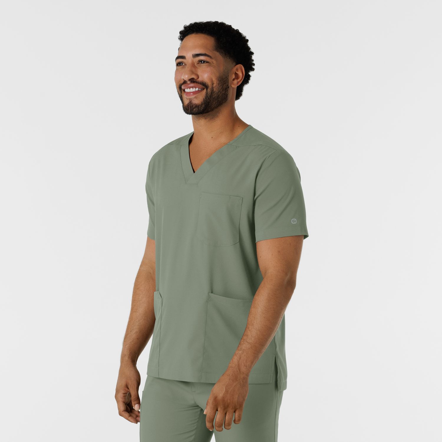 Casacca uomo 6351 scollo a V sage