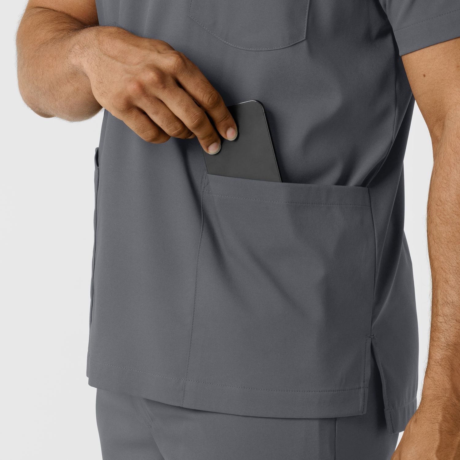 Casacca uomo 6351 scollo a V pewter